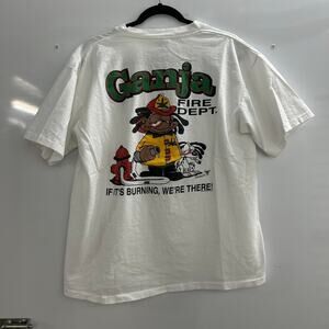 VTG 90s Ganja Fire Dept. parody T-shirt